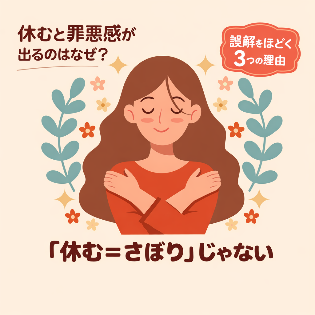 休むのに罪悪感が出るのはなぜ？｜「休む＝サボり」の誤解をほどく3つの理由