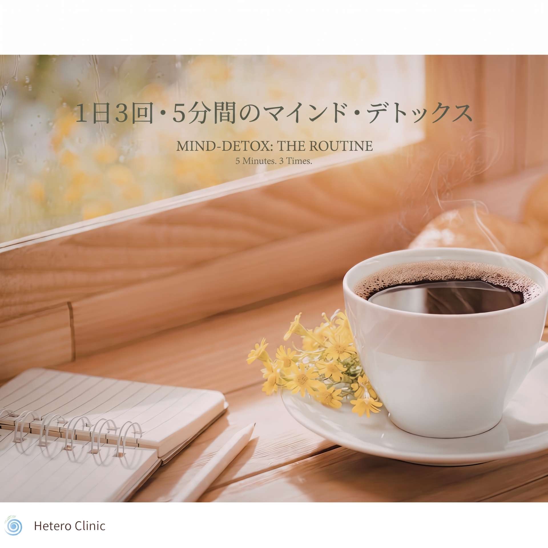 予定調和な毎日を変える小さな余白。脳の過覚醒を鎮める「1日3回・5分間のマインド・デトックス」